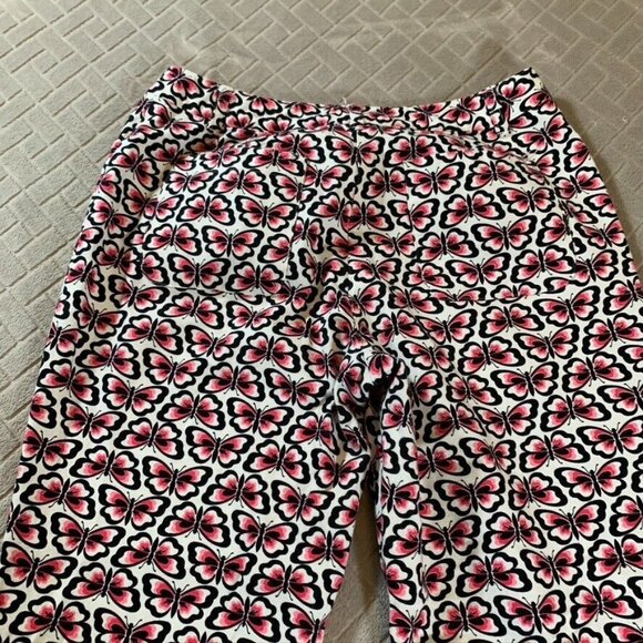 Talbots Womens 6p Pants Crop Capri Colorful Butterfly Print Mid Rise Stretch - Picture 9 of 12